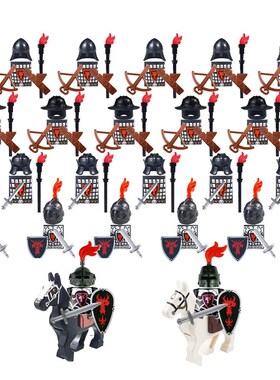 24pcs Dragoon Castle Royal Kings Knight Blue Lion Knights B