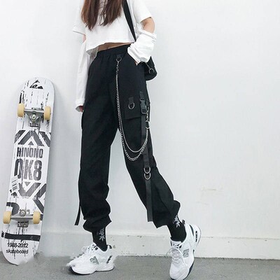 Women Cargo Pants 2023 Harem Pants Fashion Punk Pockets Jogg