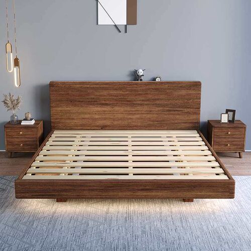 Full Solid Wood Bed Suspension Bed Modern Simple 1.8 m Small