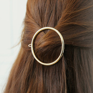 Fashion Geometric Mental Hairpins for Girls Triangle Moon Ha
