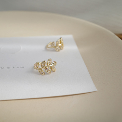 1Pcs Hot Sale Cute Metal Leaf Earcuff Clips On Earring for