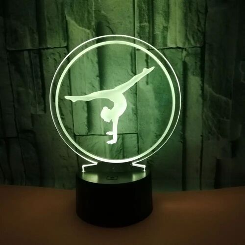 Artistic Gymnastics 3D Night Light for Room Decor USB Remote