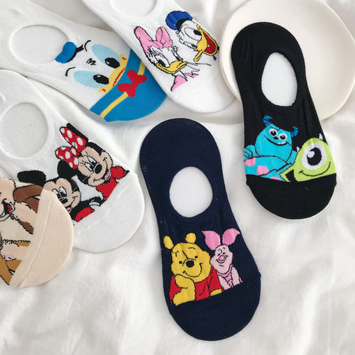5 Pairs/Lot summer Casual Cute women Socks animal Cartoon Mo