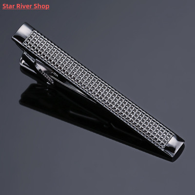 high-end Tie Clip men jewelry luxury Classic gold lase Matte