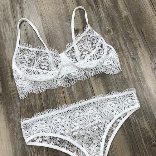 High Quality White Bra Underwear Set Seamless Lingerie women
