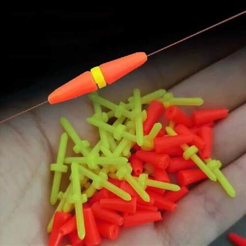 50Pcs New Silicone Fishing Float Stoppers Anti Wind Bar