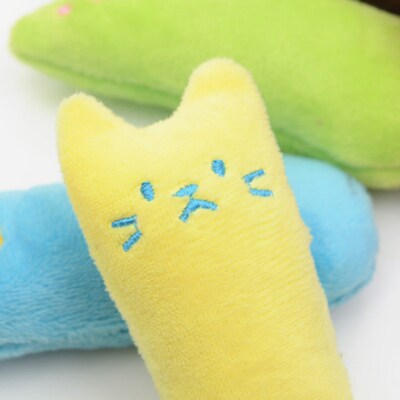 Teeth Grinding Catnip Toys Funny Interactive Plush Cat Toy P
