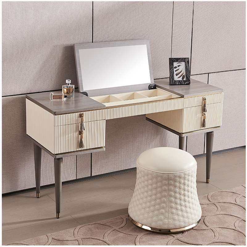 轻奢后现代梳妆桌创意翻盖化妆台书桌两用一体家用梳妆台卧室家具,3C数码配件,其它配件,淘宝优惠券,粉丝福利购,淘宝优惠卷