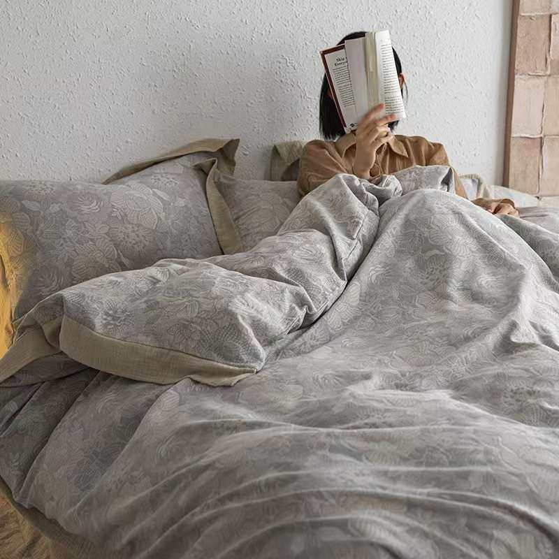 A类母婴复古全棉双层纱四件套纯棉色织提花被套床单床上用品套件4,3C数码配件,其它配件,淘宝优惠券,粉丝福利购,淘宝优惠卷