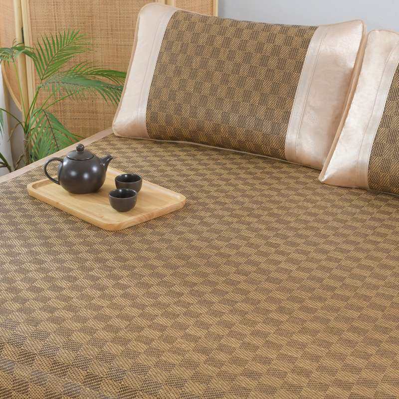 台州藤席三件套 夏凉1.5/1.8草席子双人床席可折叠光滑软垫厂家出,3C数码配件,其它配件,淘宝优惠券,粉丝福利购,淘宝优惠卷