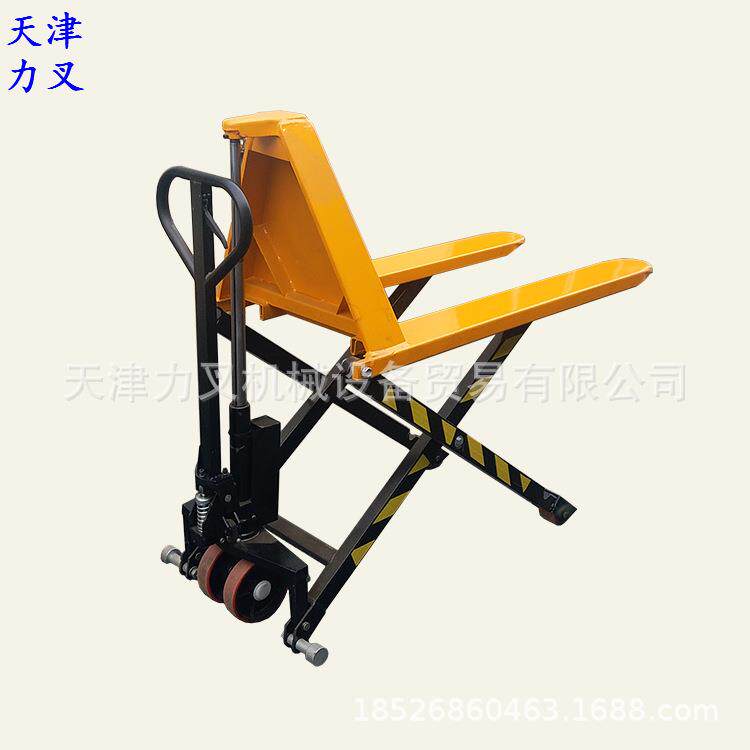 高起升搬运车手动液压车剪叉式堆高装卸车1吨油压地牛托盘叉车