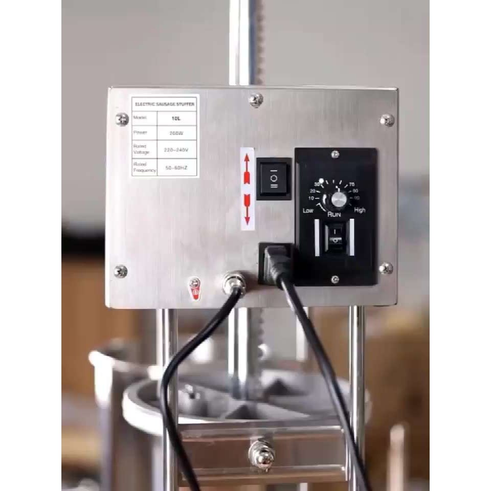 商用全自动10L灌肠机 香肠器 不锈钢家用火腿肠漏斗机 电动腊肠机