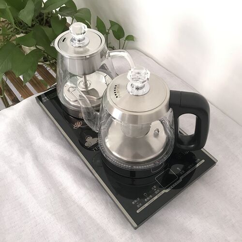 37/20自动底上水电热茶壶装智能底部抽水式烧水恒温煮茶套装茶具