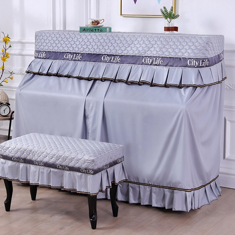 钢琴罩全罩田园碎花欧式琴披半罩蕾丝棉布面料全包韩式套定制凳罩