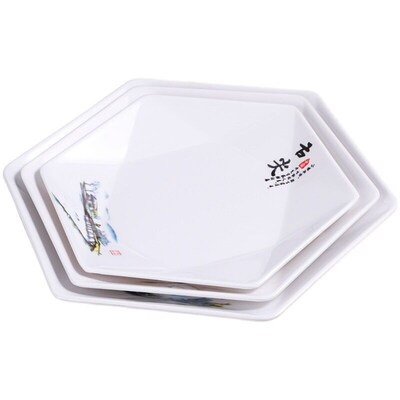 Melamine imitation porcelain tableware plastic plate hotel f