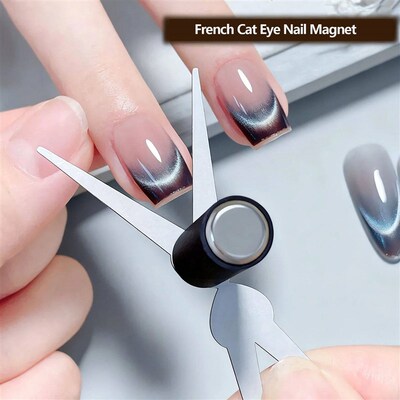 Double-head French Nail Art Magnet Set Cat Eye Magnetic Rod