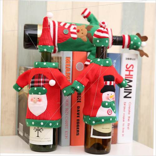 Christmas bottle sleeve Cartoon bottle sleeve耶诞节酒瓶套