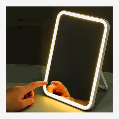 LED Intelligent portable makeup mirror desk化妆镜美妆灯可调