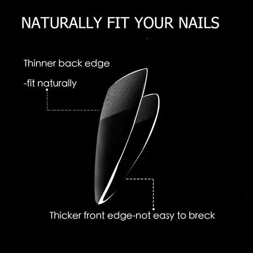 240pcs Half Covler Almond Prefiled Nail Tips Half Matte XS
