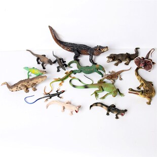 Realistic Reptile Animal Model Figurine Lizard Chameleon Cro