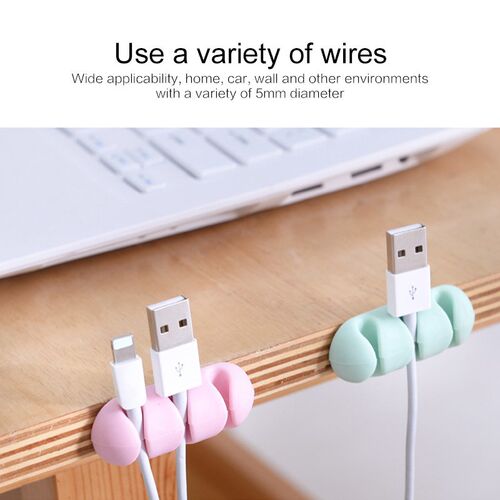 Self-adhesive USB Cable Organizer Cable Winder Desktop Tidy