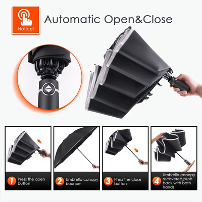 Inverted umbrella Automatic folding Reflective Sun Umbrella
