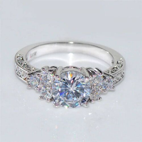Exquisite Fashion Silver Color Engagement Rings for Women Fa