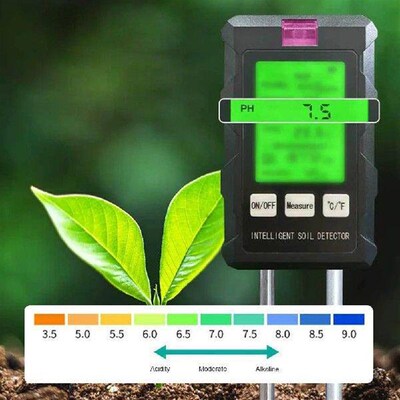 6 in 1 Digital Soil Tester LCD Backlight Temperature