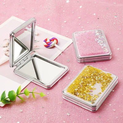 Flowing Sands Mini Folding Makeup Mirrors Pocket Mirror for