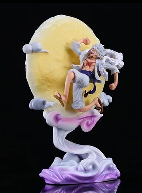 New One Piece Luffy Figure Doll Gear5 emit light gift toy