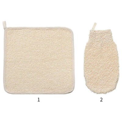 Exfoliating Shower Gloves Natural Vegetative Material Body S