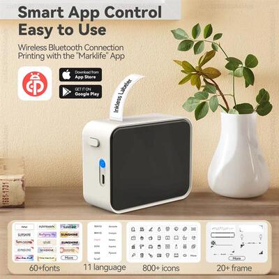 Portable Mini Label Printer P15 Label Maker Wireless Bluetoo