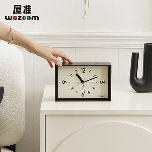WOZOOM屋准艺术创意客厅桌面时钟摆件复古家居摆台式座钟表装饰品