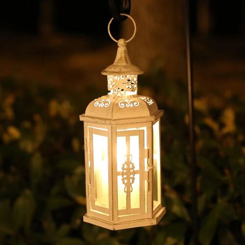 Vintage Candle Holder Lanterns Metal Hanging Decorative Lant