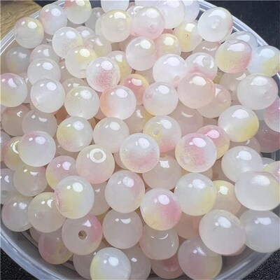 8mm Glass Beads Beautiful Multicolor Beads Handmade Diy Brac