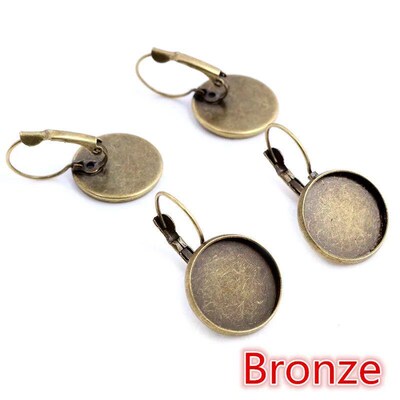 8-20mm 10pcs Classc Colors Plated French Lever Back Earrngs