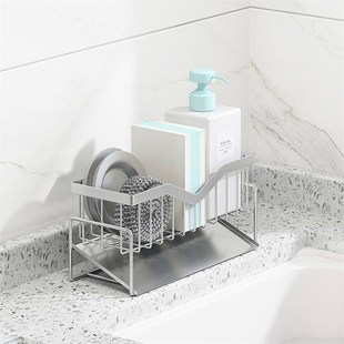 SU304 Kitchen sink sponge drainage storage rack organizer