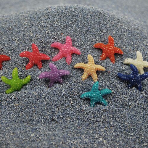 5/10/20pcs Mini Resin Cute Multicolor Miniature Sea Star Tan