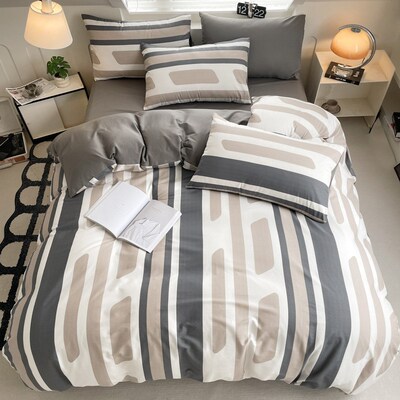 100% cotton bed sheet duvet quilt cover sets bedding set