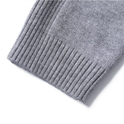 AutumnWinter Mens Solid Pullover Sweater High Neck Casual Kn
