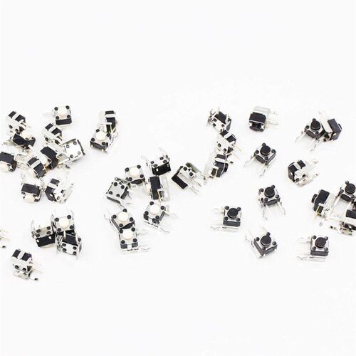 50pcs DC12V 0.1A 6X6x4.5mm Tact Switch Tactile Push Button S