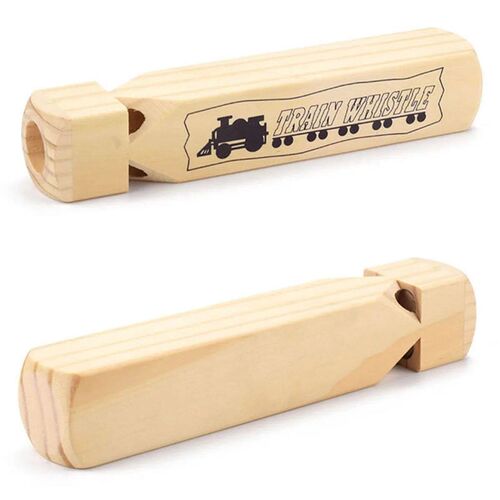 1pc Wooden Train Whistle Music Kids Wood Toy Musical Instrum