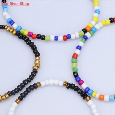 Bohemia Embroidery Woven Anklets Surfer Beach Anklet Set for