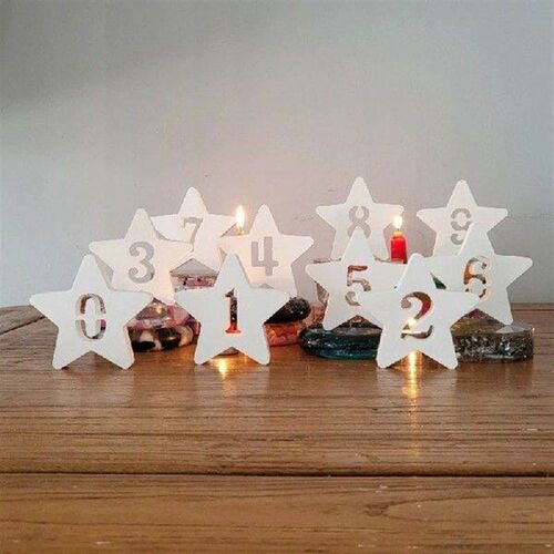 Hollow Number Silicone Molds Molds Baking Molds Star Resin
