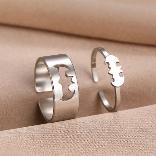 Stainless Steel Rings Gothic Hip Hop Punk Bat Fashion Adjust