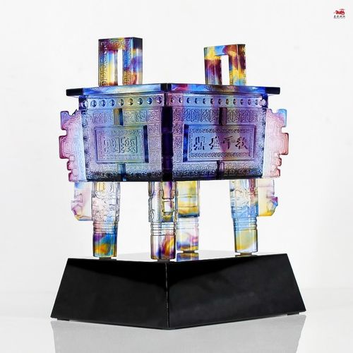 琉璃鼎摆件鼎盛千秋四方宝鼎特大号办公室招财公司开业商务礼品