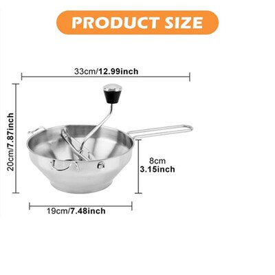 Food Mill for Tomato Sauce Applesauce Puree Baby Food Rotary