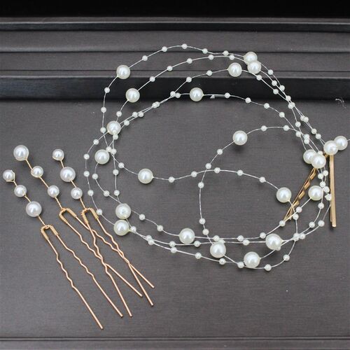 Elegant Bridal Hair Vine Beads Handmade Women Headband for B
