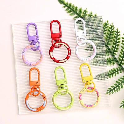Colorful keychain accessories, cute cartoon character plush