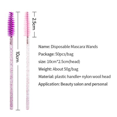 Crystal Eyelash Extender Disposable Mascara Wand Applicator